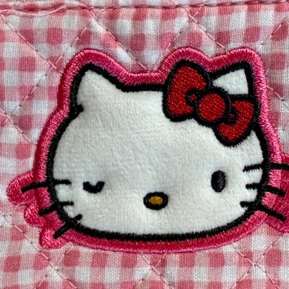 VERA BRADLEY HELLO KITTY ZIP ID CASE:NWT HELLO KITTY GINGHAM - Picture 5 of 13
